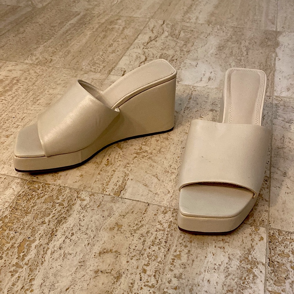 ASOS Design wedge platform slide sz 39 8/8.5